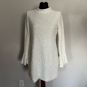 Mini dress with bell sleeves